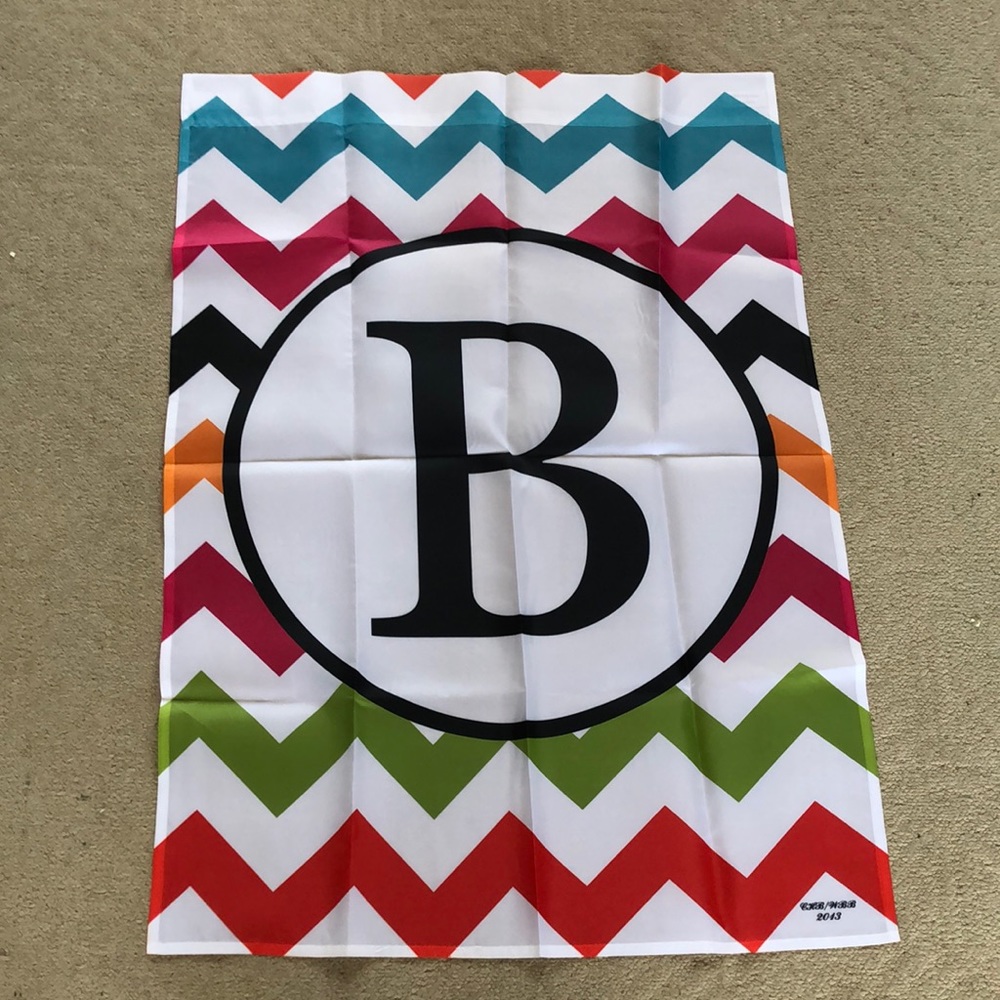 Never used outdoor flag with “B” monogram